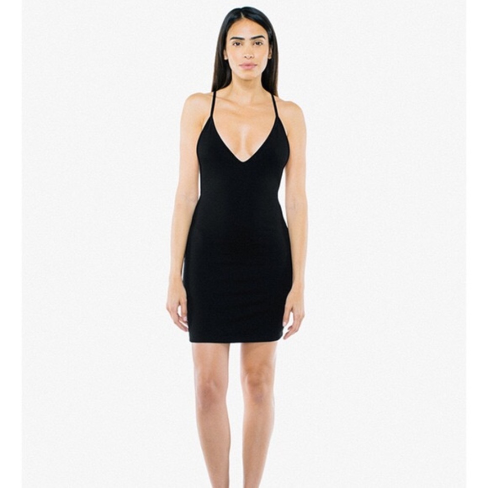 Black VELOUR Mini Cage Back dress
